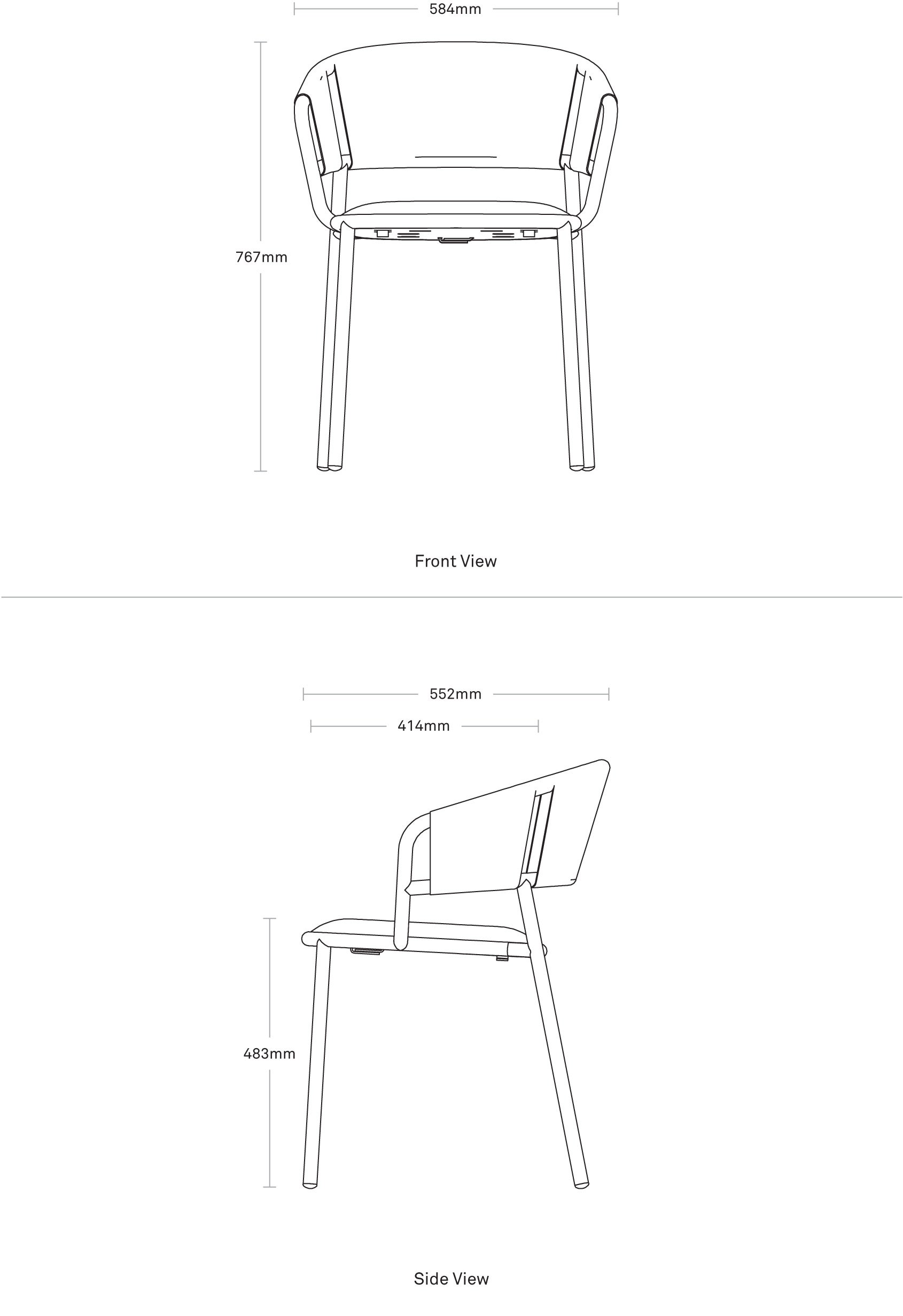 Mate Outdoor Dining Chair - Modern Outdoor Seating - Blu Dot