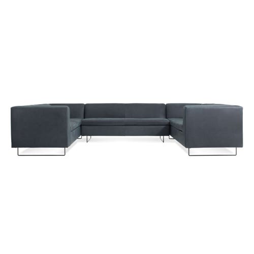 Bonnie and Clyde U-Shaped Leather Sectional Sofa view 1