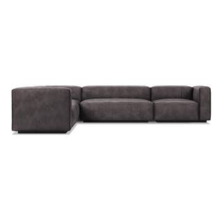 Cleon Large Right Leather Sectional Sofa