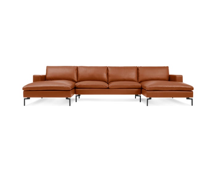 U Shaped Leather Sectional Sofa, Softline America Leather Sofa