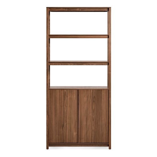 Open Plan Tall Bookcase with Storage view 1