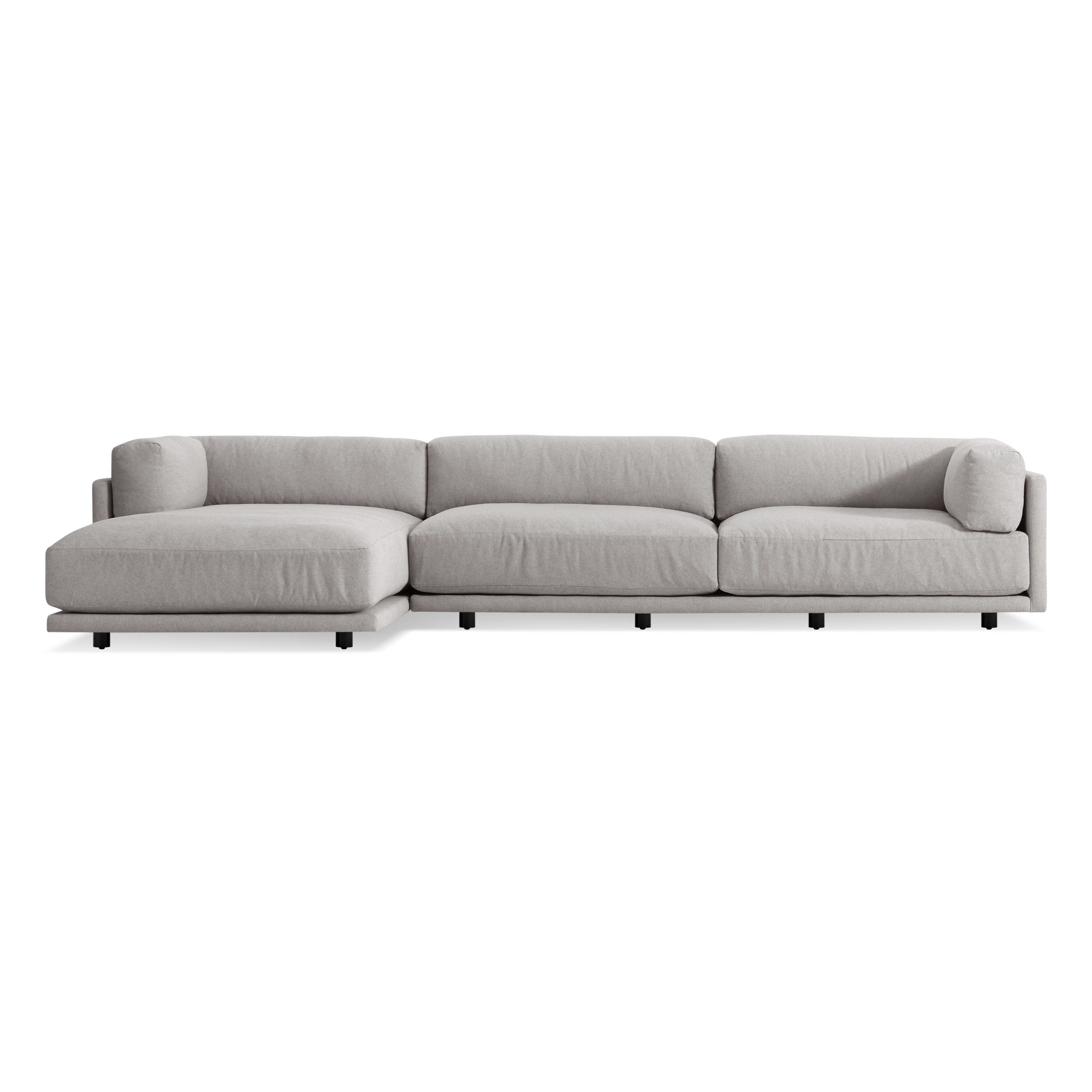 Sunday Right arm Sofa w Left Chaise Agnew Grey Blu Dot