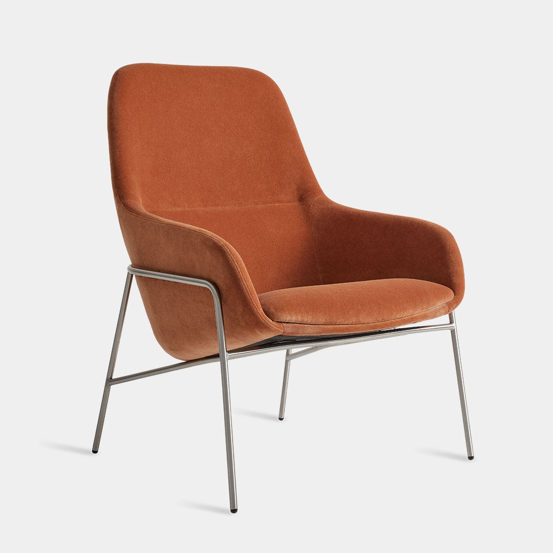 Living. Copper velvet acre lounge chair