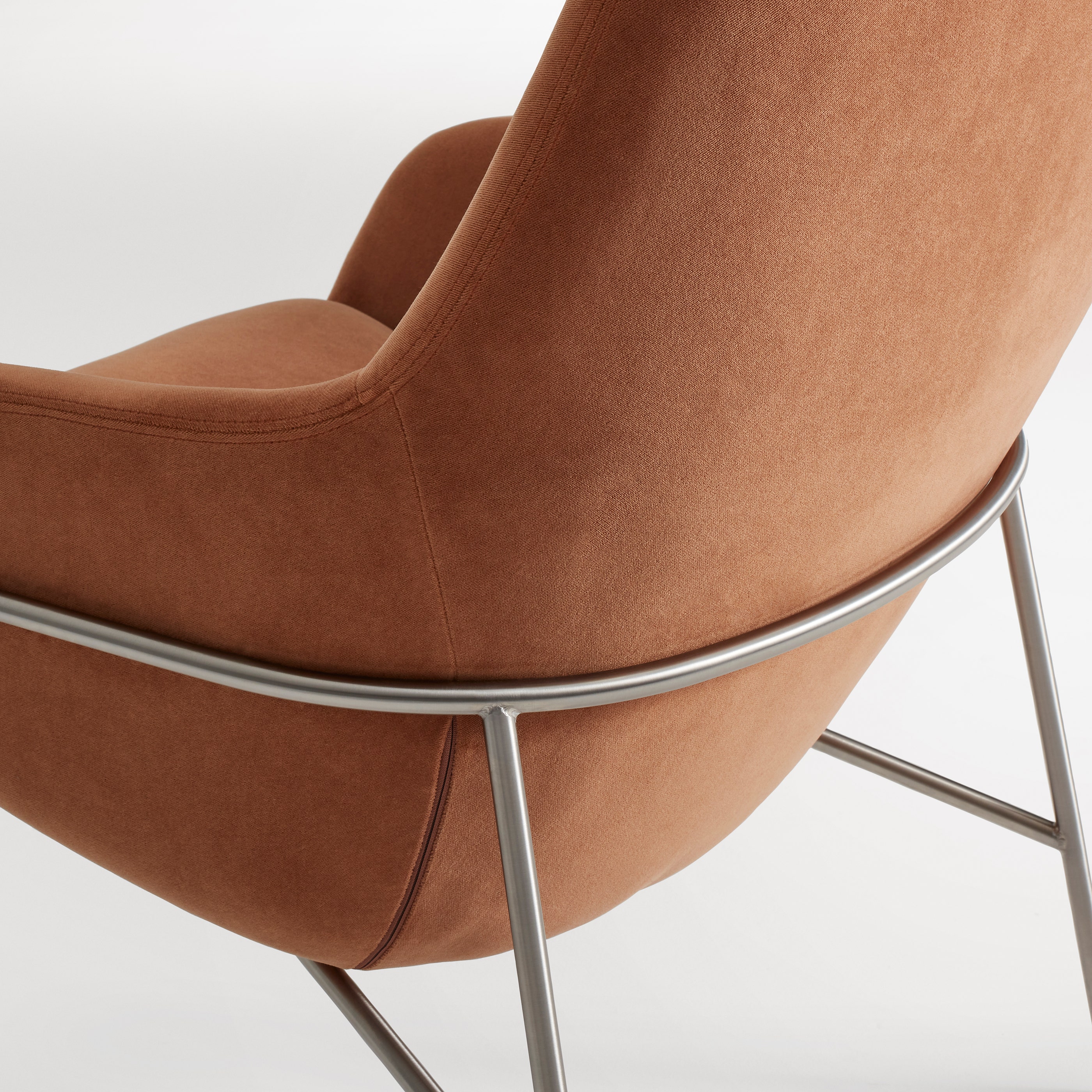 Living. Copper velvet acre lounge chair