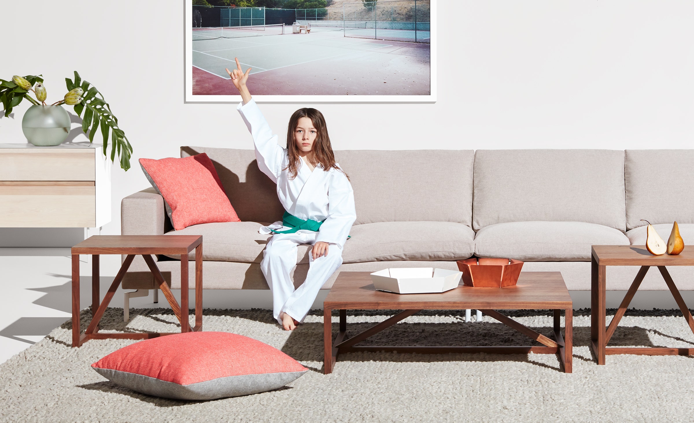 Strut Square Wood Coffee Table