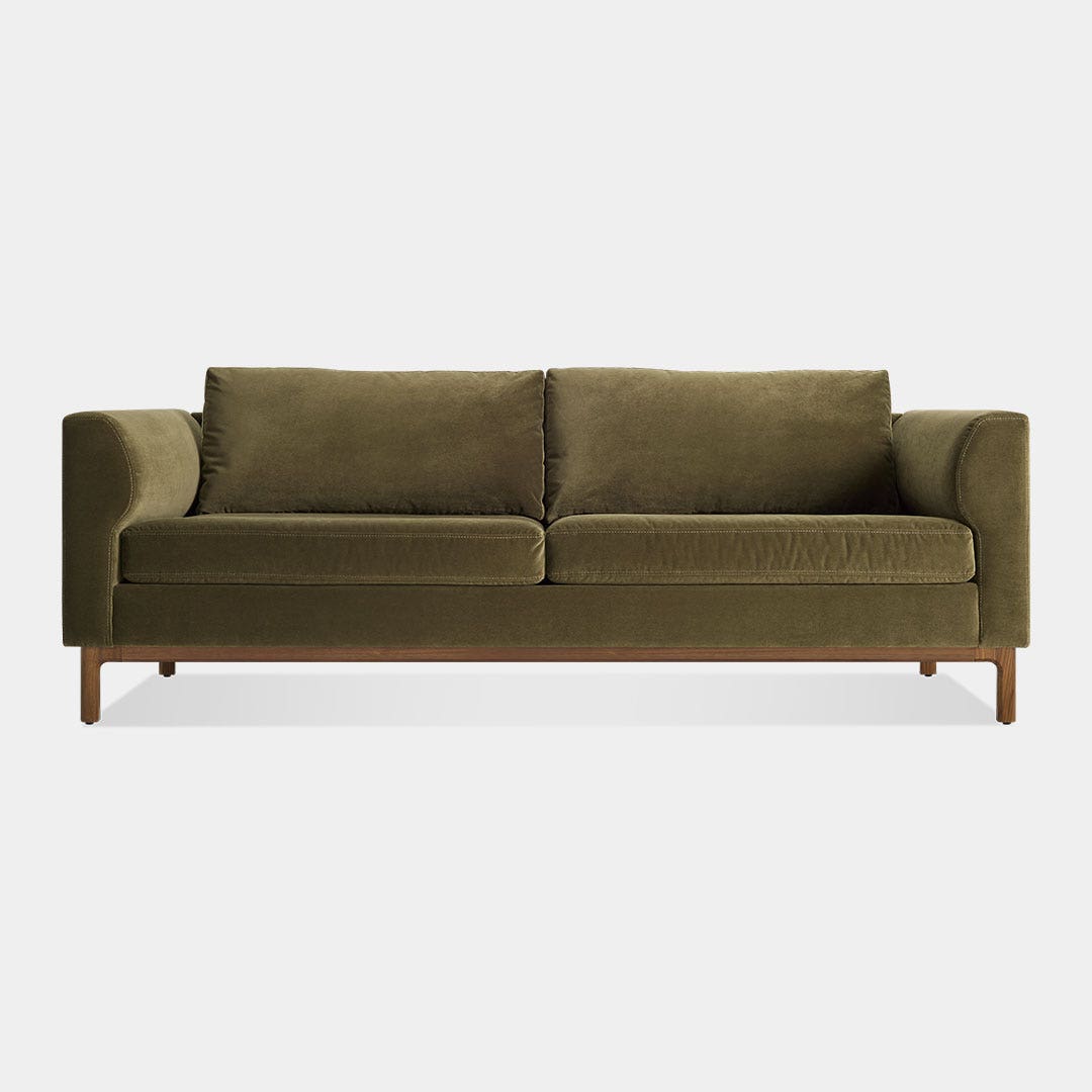 Guide 82 Inch Sofa Moss Velvet